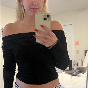 Black Off-Shoulder Top